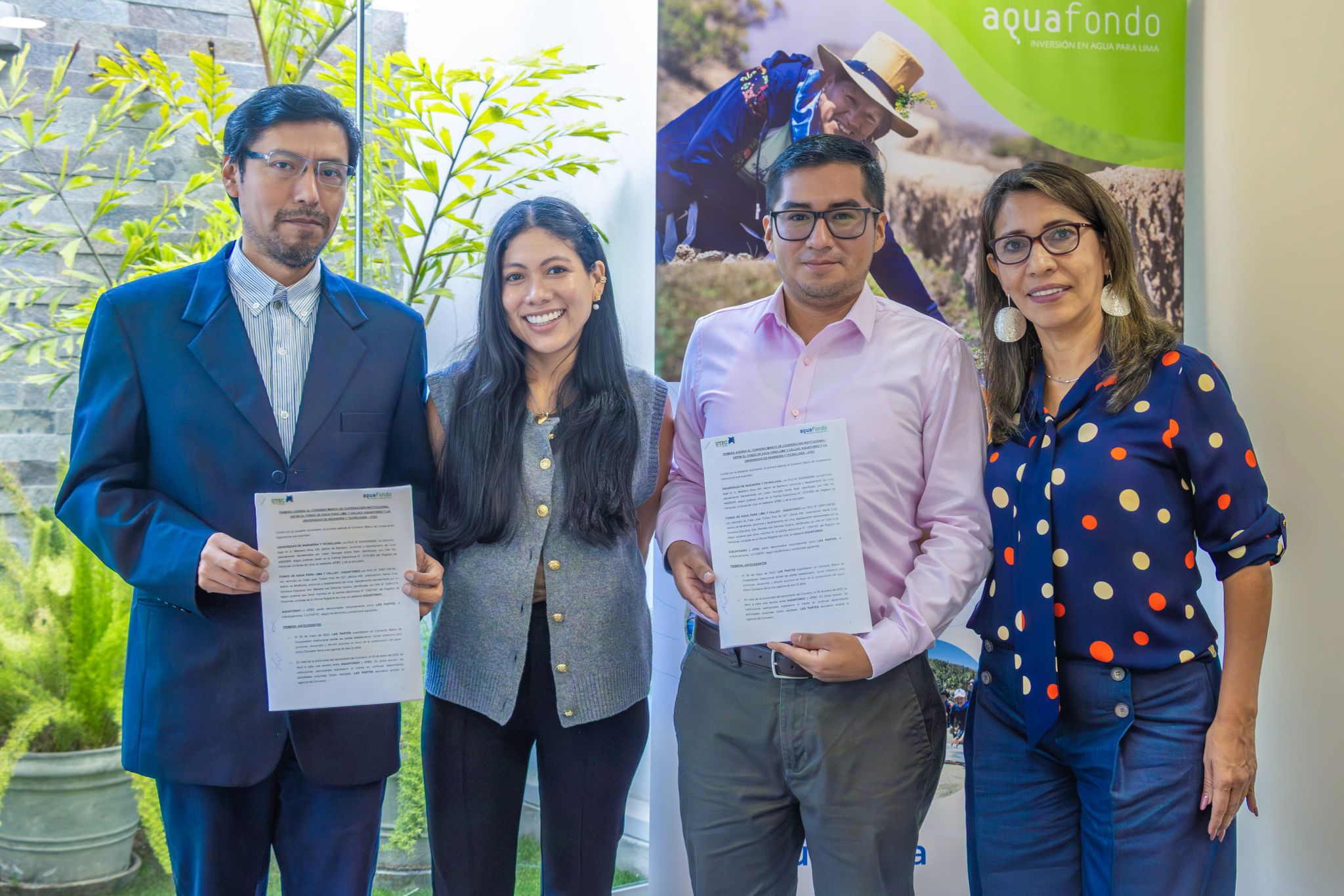 Aquafondo y UTEC firman alianza para impulsar la investigación aplicada en seguridad hídrica