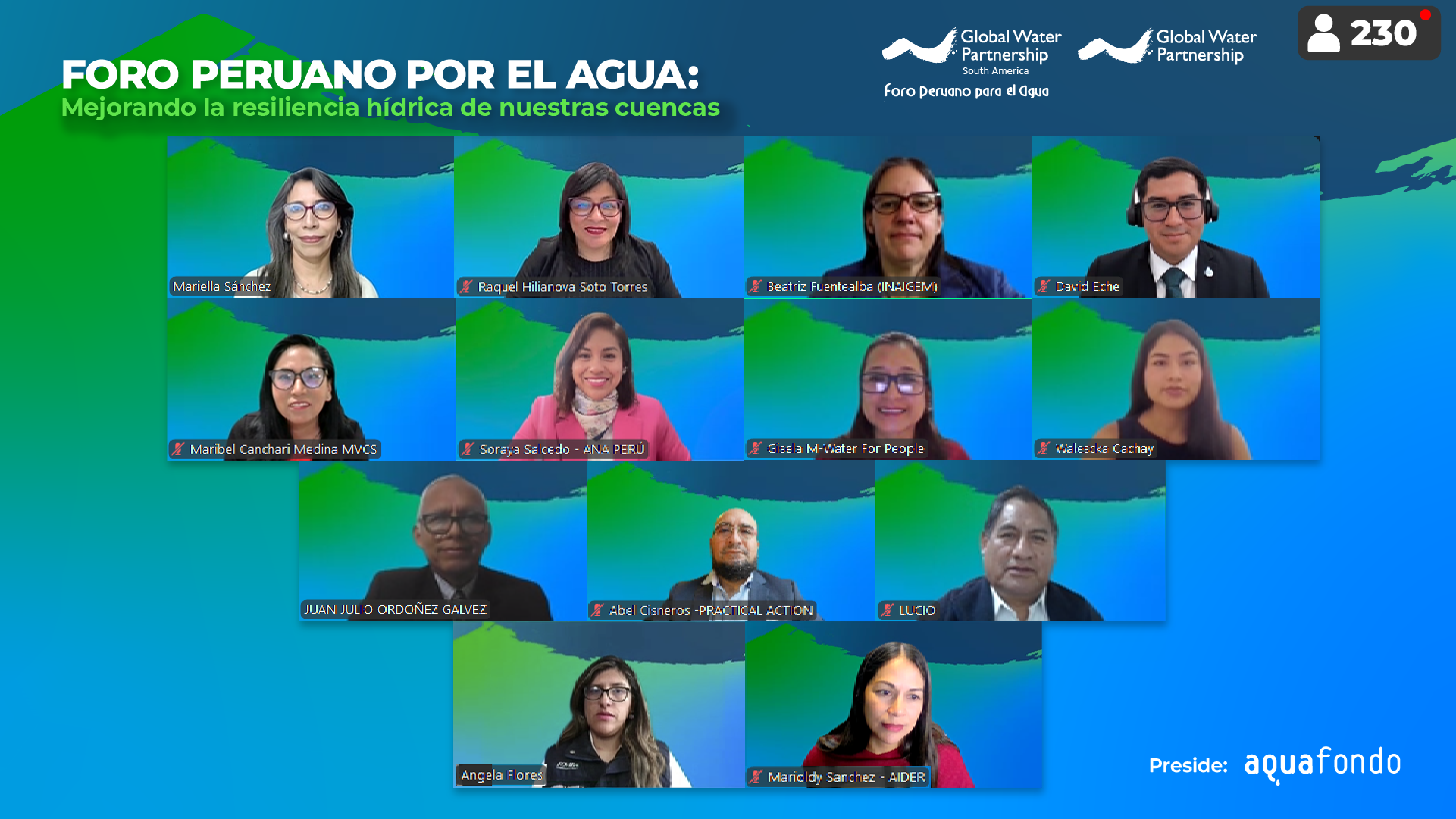 Foro Peruano por el Agua: Mejorando la resiliencia hídrica de nuestras cuencas