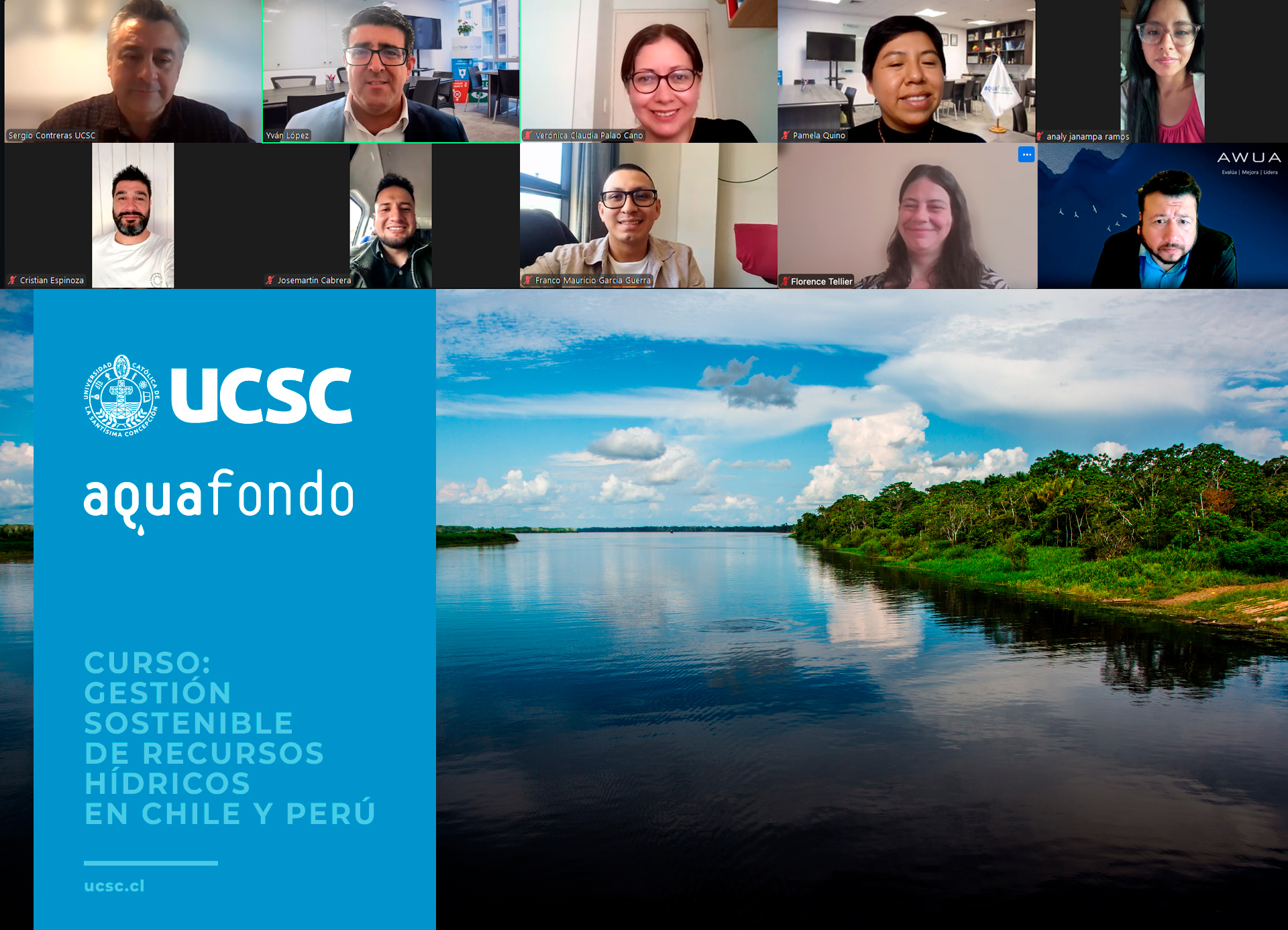 Aquafondo y la UCSC de Chile inauguraron curso internacional sobre gestión sostenible de recursos hídricos