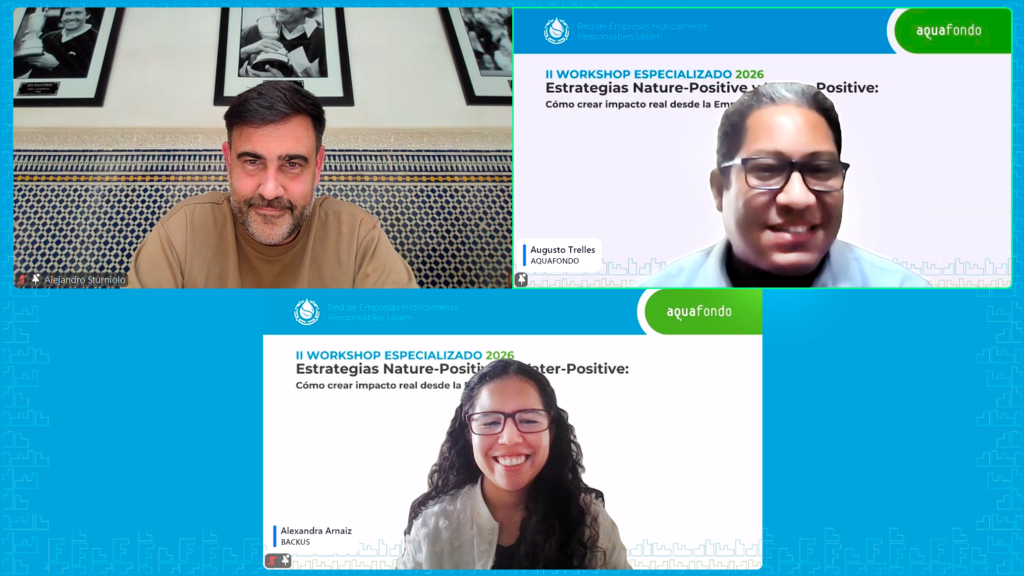Aquafondo fortalece las capacidades de la Red EHR con un nuevo workshop sobre estrategias Nature-Positive y Water-Positive